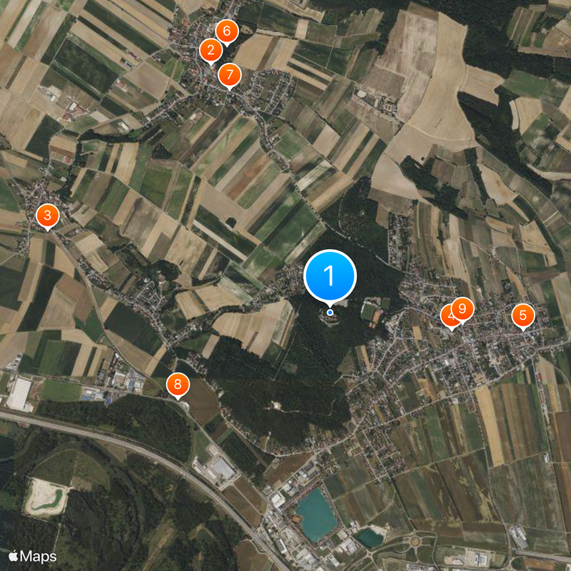 Burg Kreuzenstein Mappa