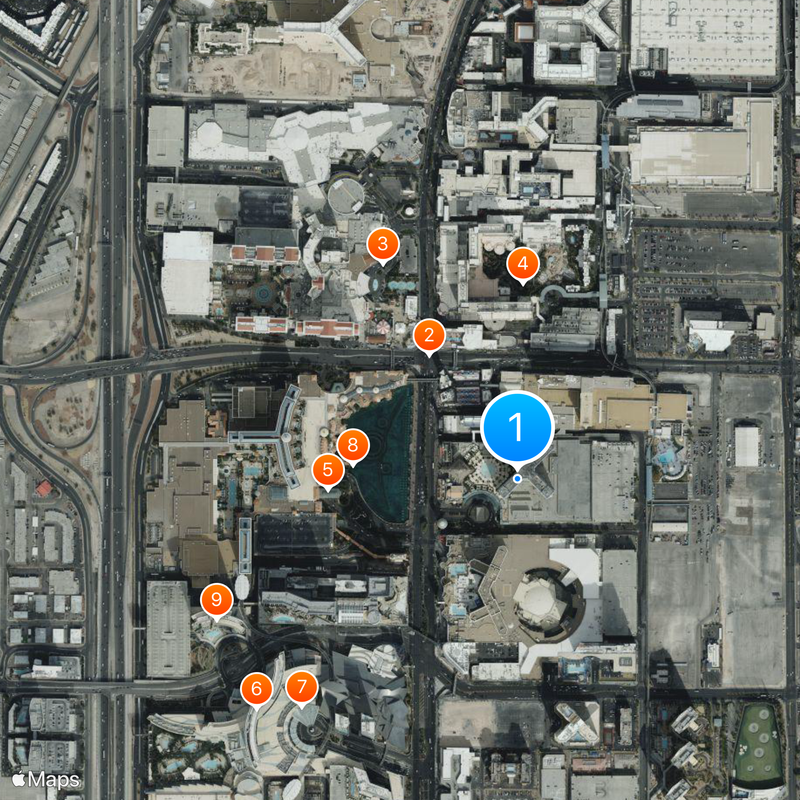 Paris Las Vegas Map