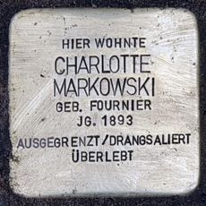 Stolperstein en memoria de Charlotte Markowski