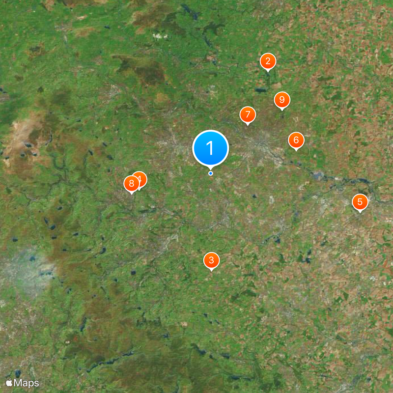 Yorkshire de l'Ouest Carte