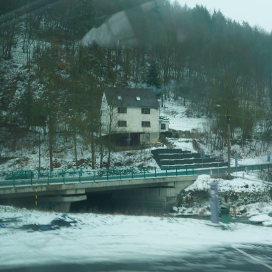Most Plzeňské ulice přes Teplou v Bečově nad Teplou