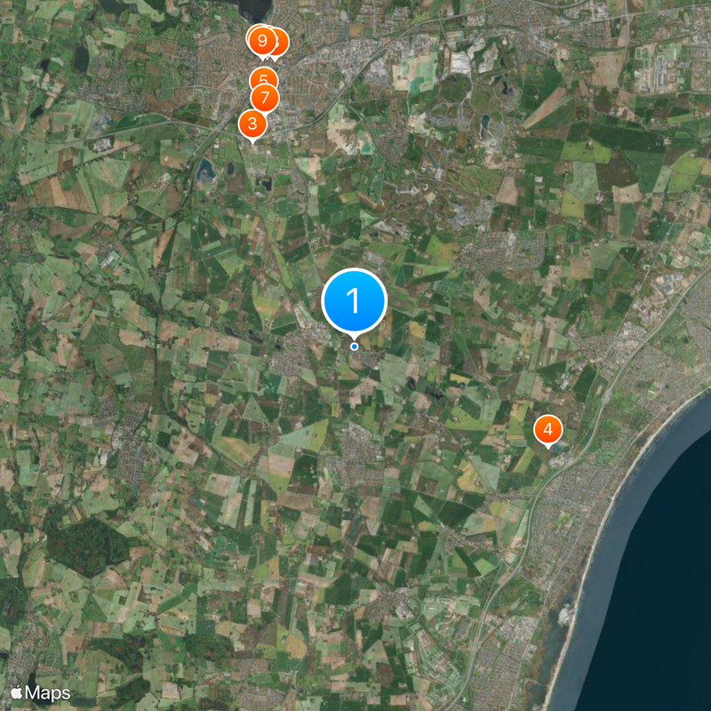 Runenstein von Snoldelev Karte