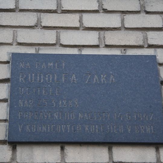 Pamětní deska Rudolfa Žáka