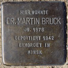 Stolperstein dedicated to Dr. Martin Bruck