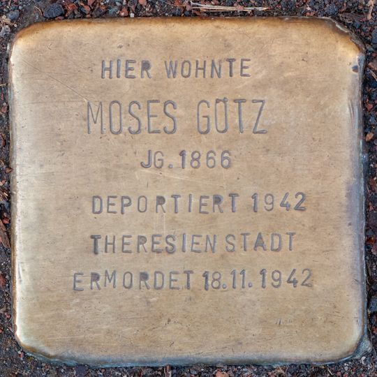Stolperstein dedicated to Moses Götz