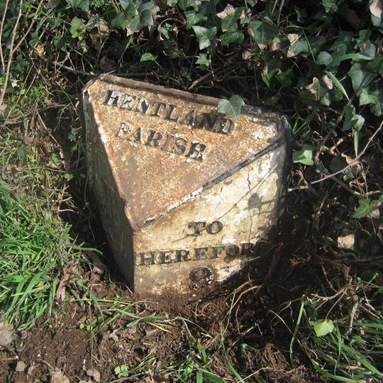 Milepost, 200m SE of "Harewood End" PH