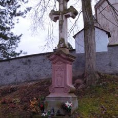 Cross near church in Dolní Kalná
