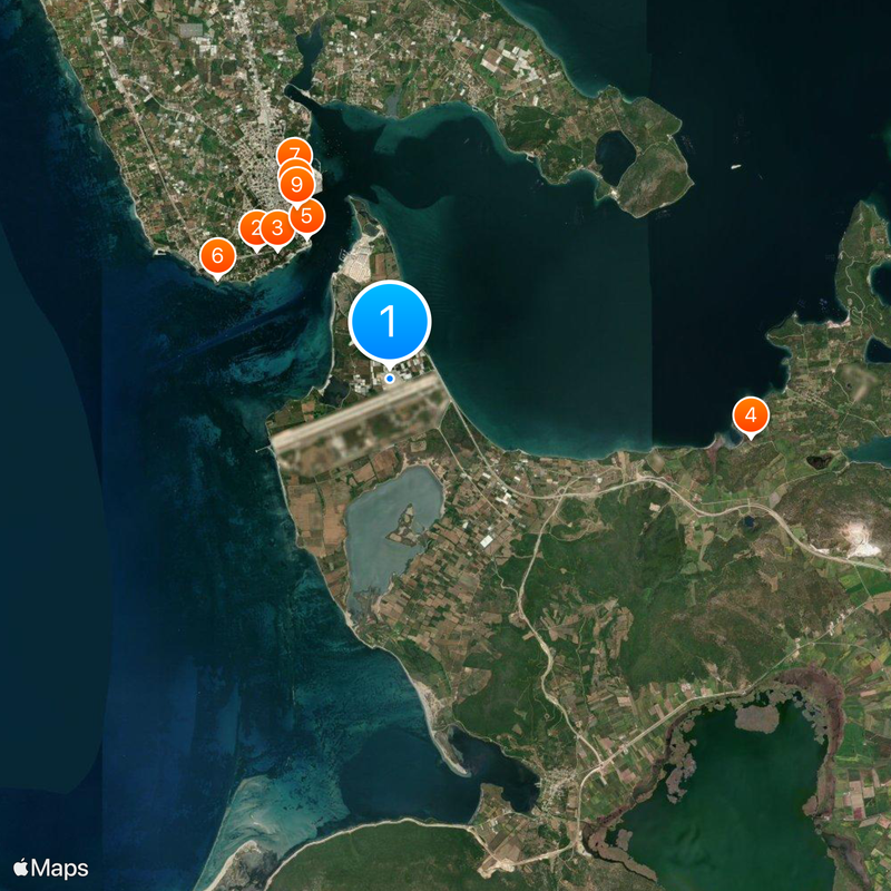 Aktion National Airport Mapa