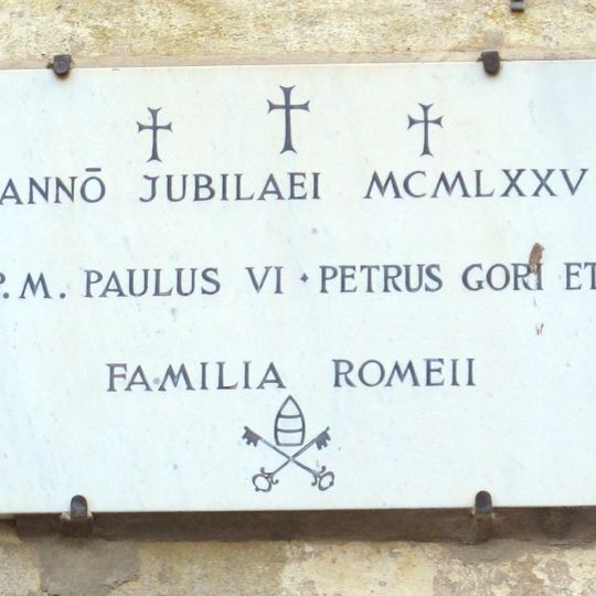 Commemorative plaque to the Jubilee of 1975 in Montespertoli