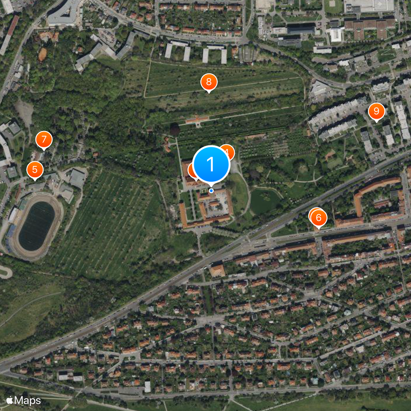 Břevnov Monastery Map