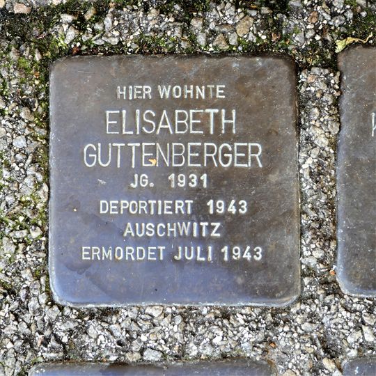 Stolperstein dedicated to Elisabeth Guttenberger