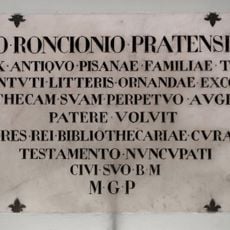Commemorative plaque to Marco Roncioni