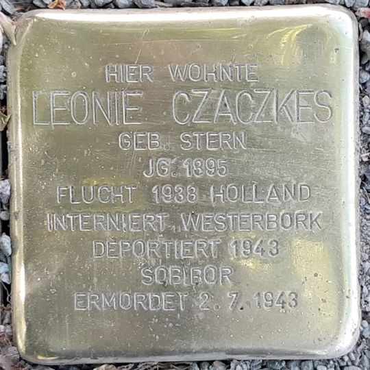 Stolperstein en memoria de Leonie Czaczkes