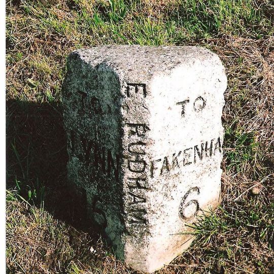 Milestone, 80yds E of jct with Eye Lane