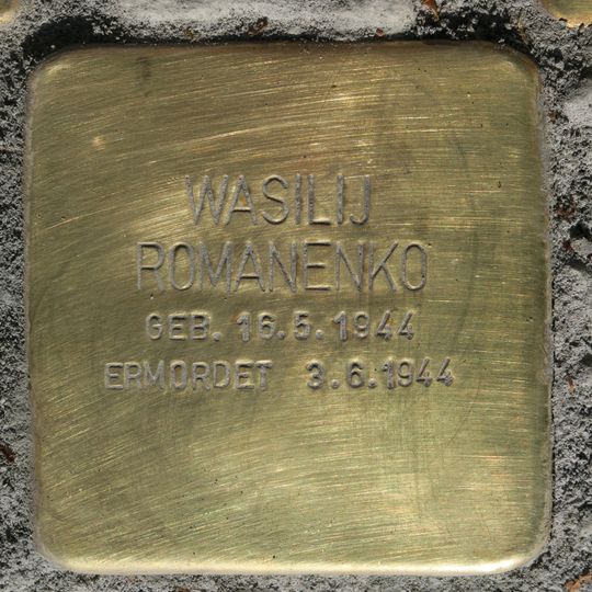 Stolperstein dedicated to Wasilij Romanenko