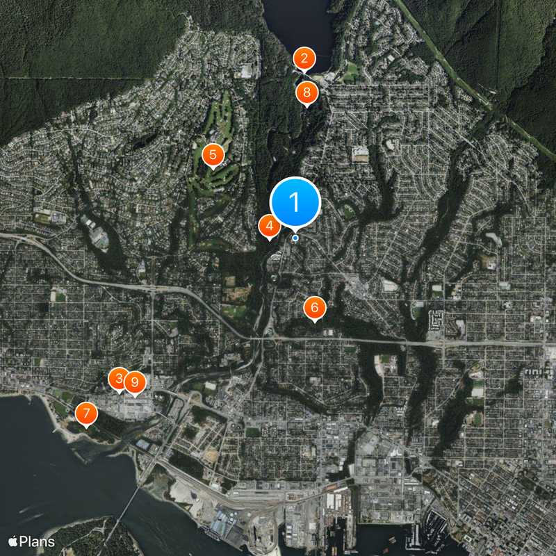 Pont suspendu de Capilano Carte