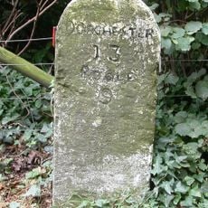 Milestone, by entrance to Milestone Cottage