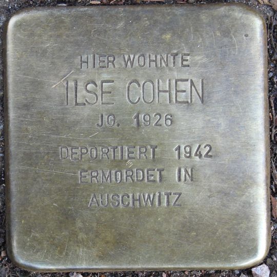 Stolperstein en memoria de Ilse Cohen