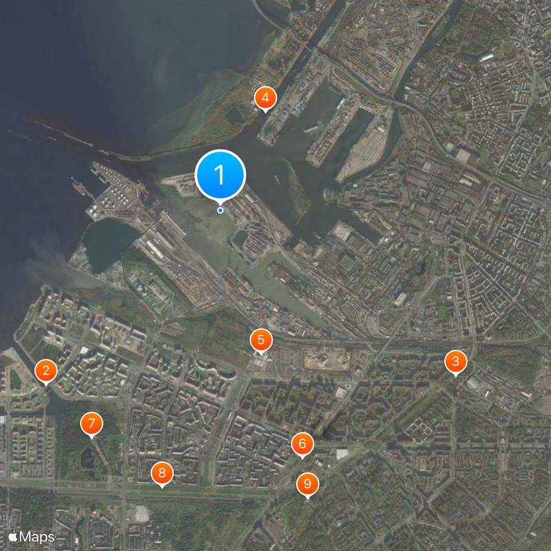 Big port Saint Petersburg Map