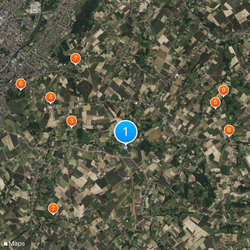 Ardenas flamencas Mapa