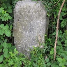 Milestone on A484 at former Bronwydd Arms public house