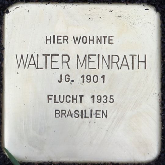 Stolperstein dedicated to Walter Meinrath