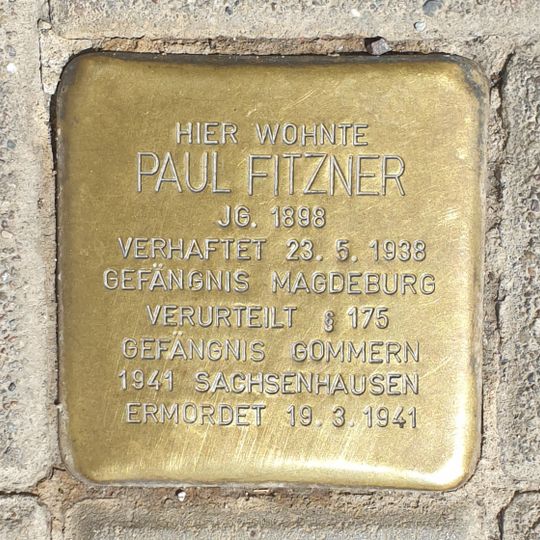 Stolperstein für Paul  Fitzner