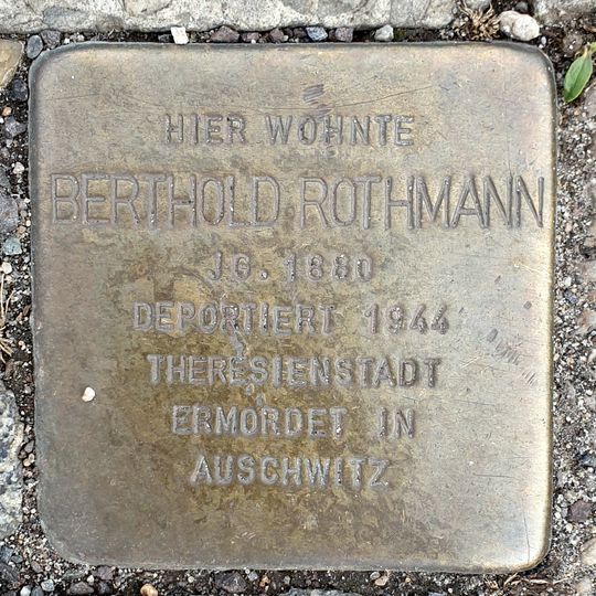 Stolperstein en memoria de Berthold Rothmann