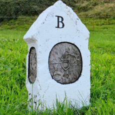 Grenzstein an der Grenze Bayern-Tirol