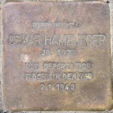 Stolperstein dedicated to Oskar Hamburger