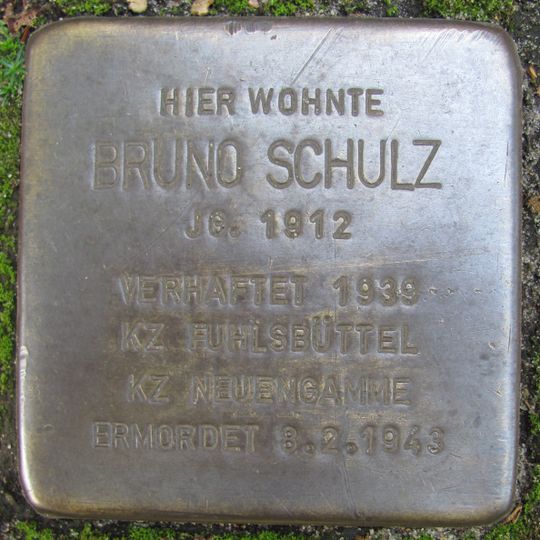 Stolperstein en memoria de Bruno Schulz