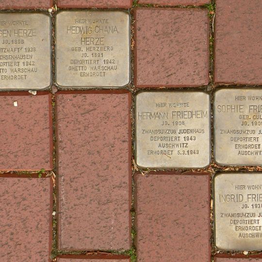 Stolperstein en memoria de Hedwig Chana Herze