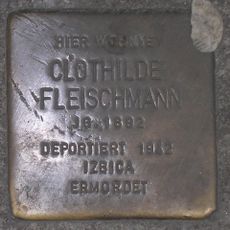 Stolperstein dedicated to Clothilde Fleischmann