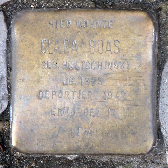 Stolperstein en memoria de Clara Boas