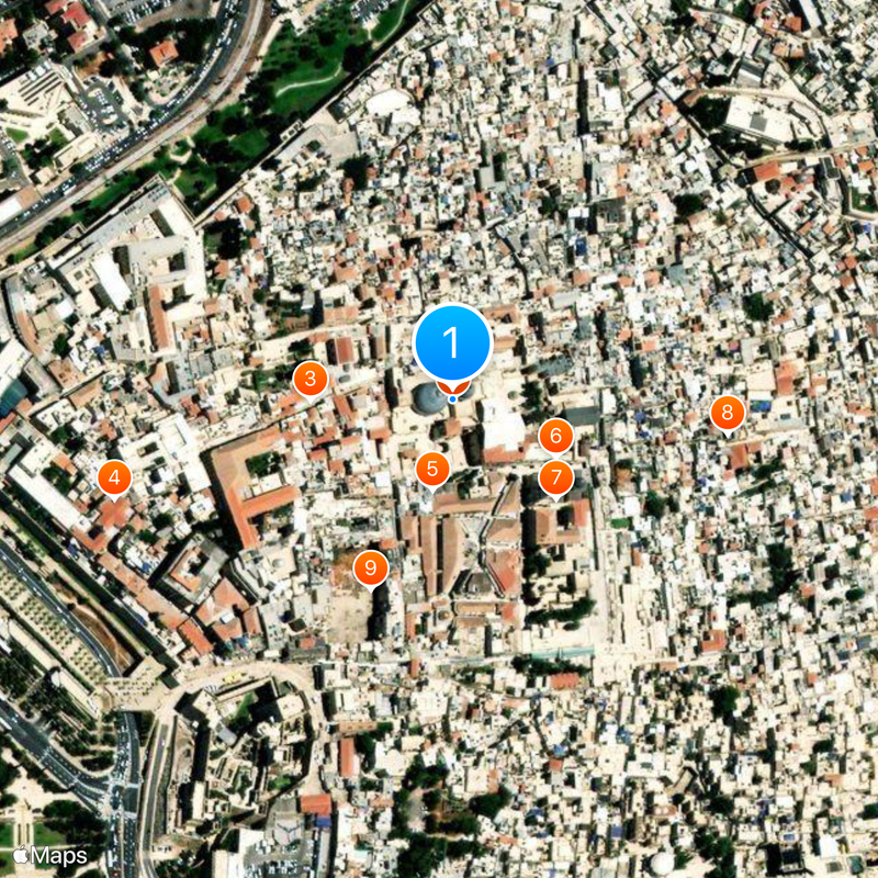 Santo Sepolcro Mappa