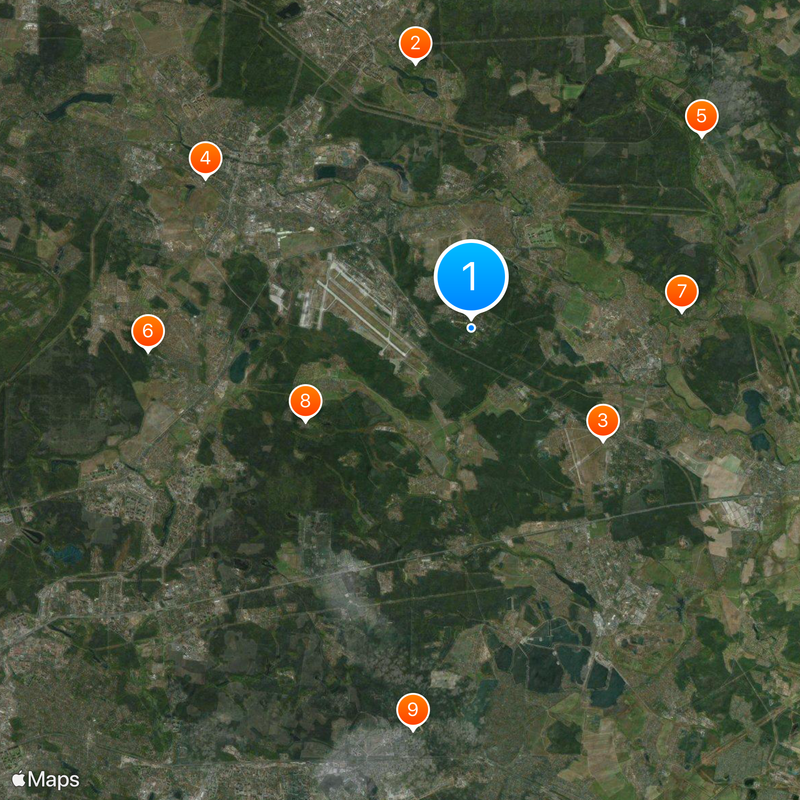 Yuri Gagarin Cosmonaut Training Center Map