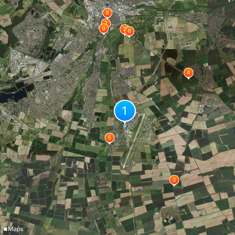 RAF Waddington Map