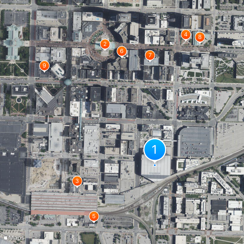 Gainbridge Fieldhouse Map