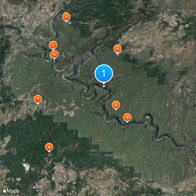 Gorges de l'Ardèche Map