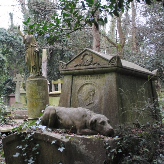 Tomb Of Thomas Sayers In Highgate Cemetery