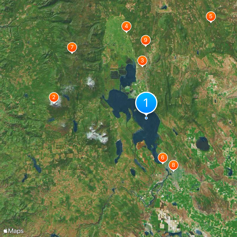 Upper Klamath Lake Map
