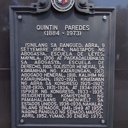 Quintin Paredes historical marker