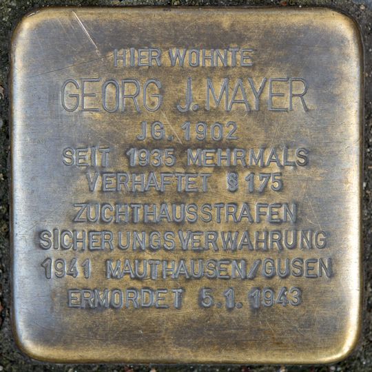 Stolperstein en memoria de Georg Jean Mayer