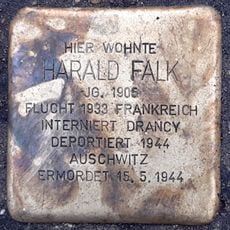 Stolperstein en memoria de Harald Falk