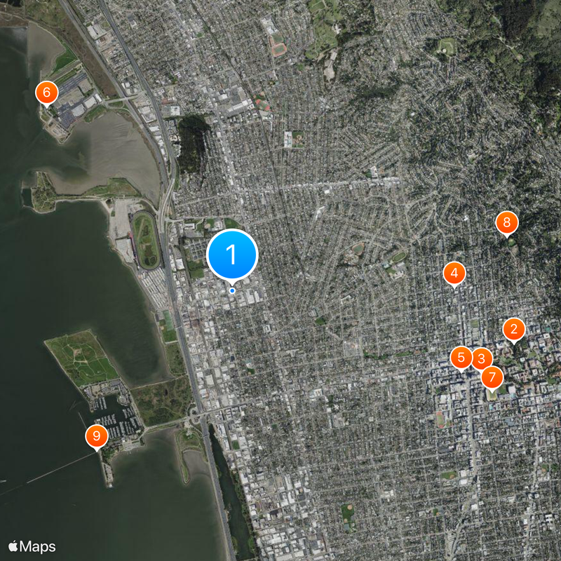 924 Gilman Street Kaart