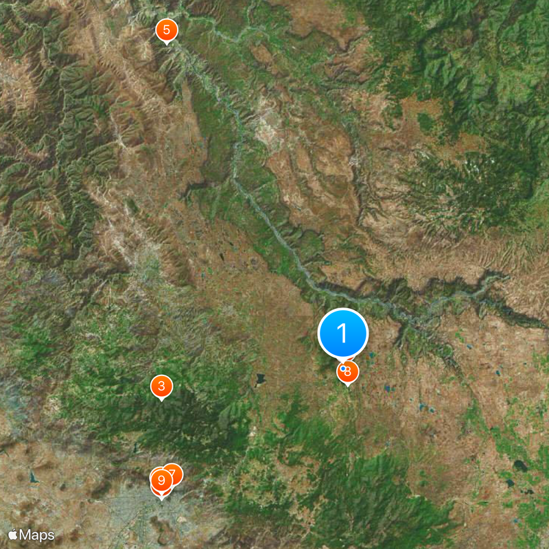 Basaltic Prisms of Santa María Regla Map