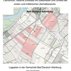 Carnuntum, östliche Zivilstadt mit Stadtmauer und Umfeld der zivilen und militärischen Zentralbereiche