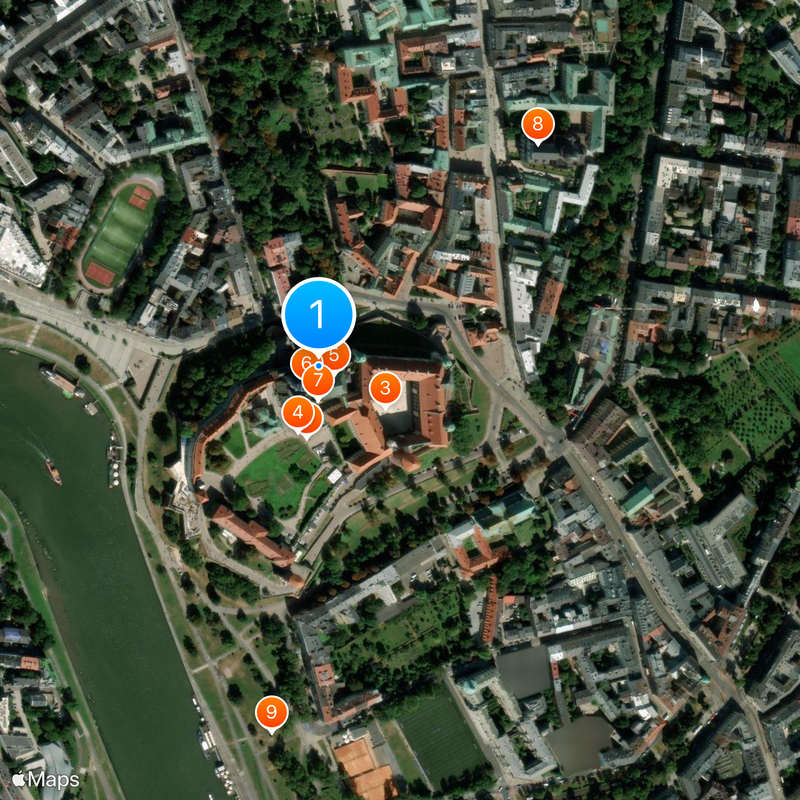 Royal Tombs of the Wawel Cathedral Map
