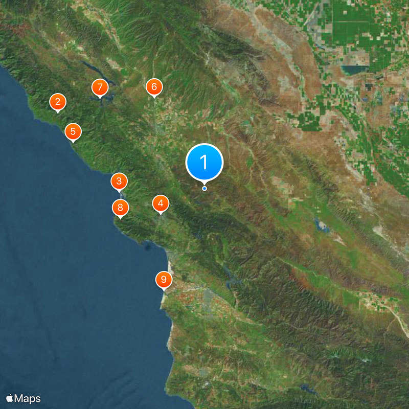 San Luis Obispo County Karte
