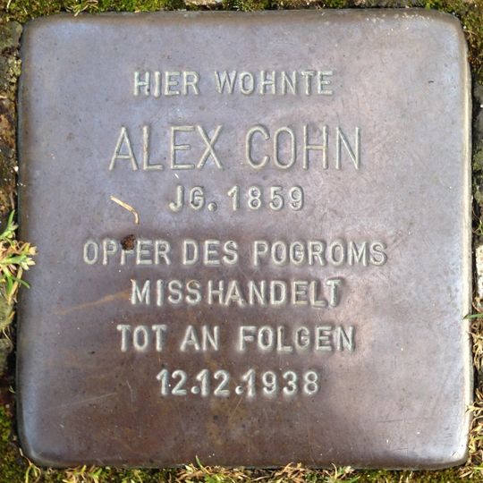 Stolperstein für Alex Cohn
